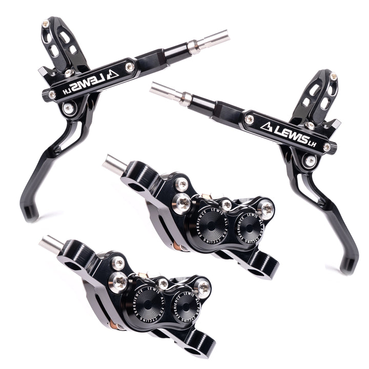 Lewis LH4 4 Piston Hydraulic Bicycle Disc Brake Kit