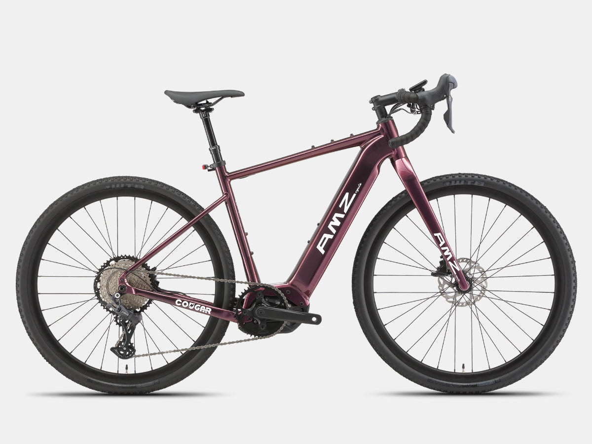 AMZcycle Cougar Electric Gravel Bike - Crimson Purple