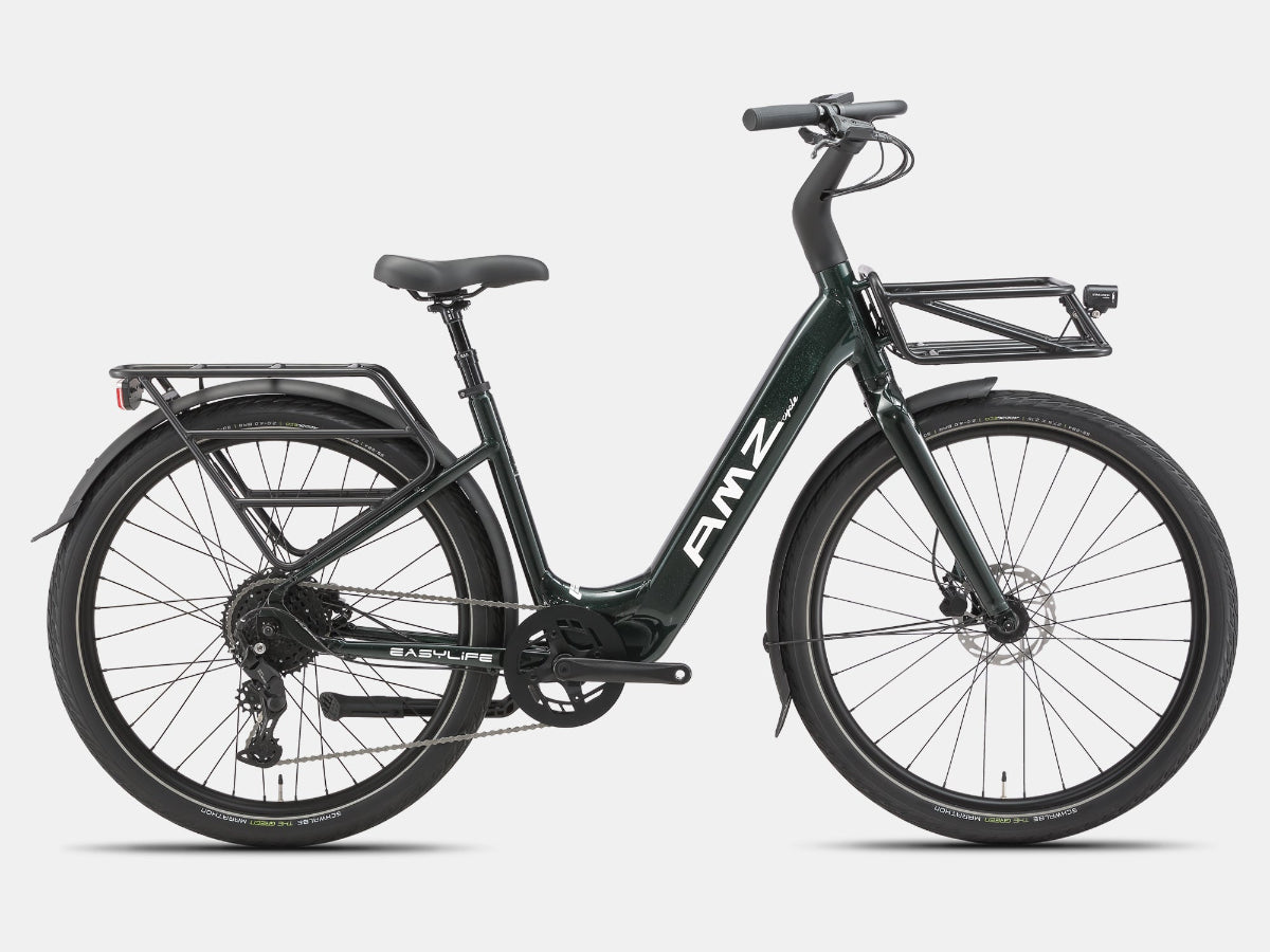 AMZcycle Easylife Electric Commuter Bike - Augusta Green