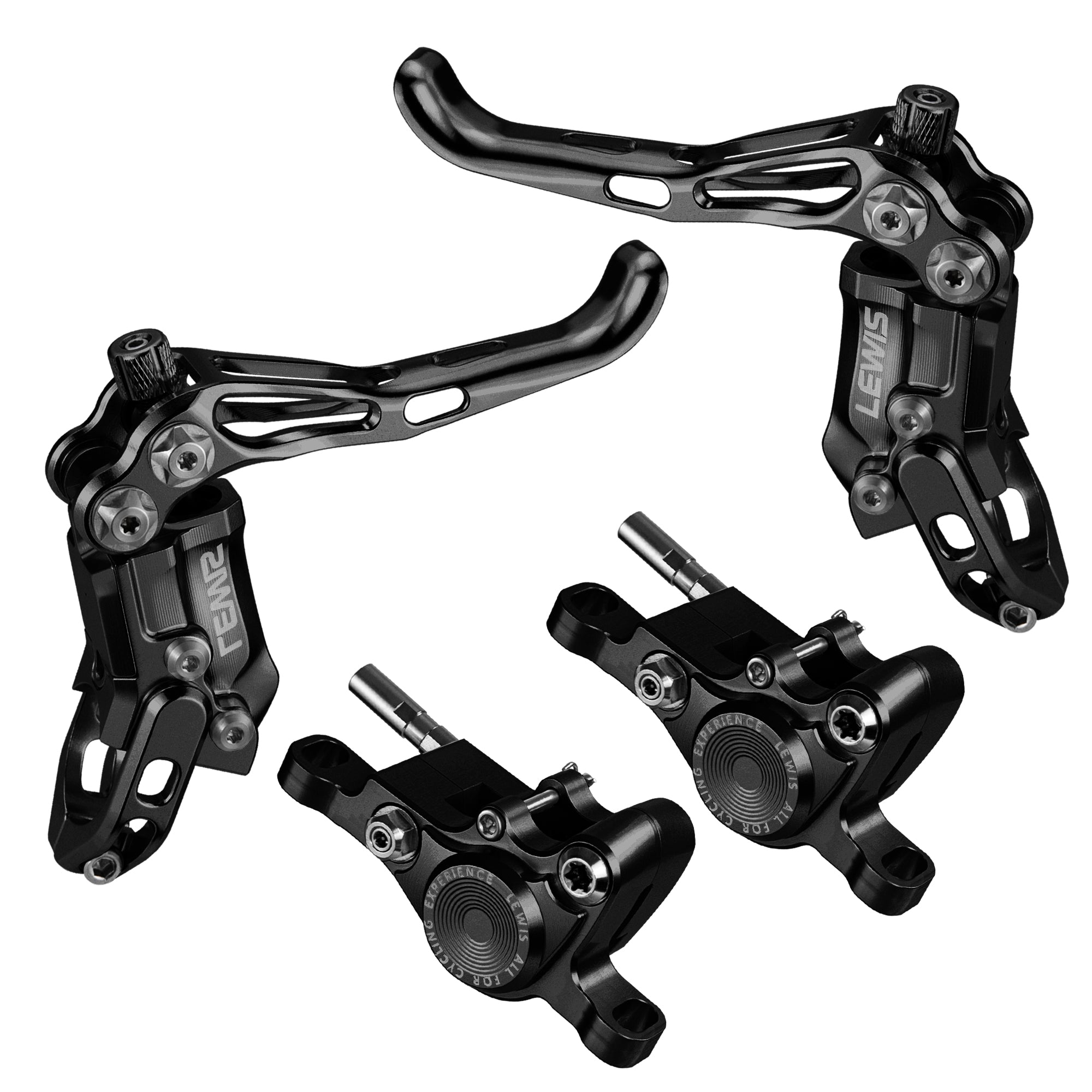 Lewis LV2 2 Piston Hydraulic Bicycle Disc Brake Kit