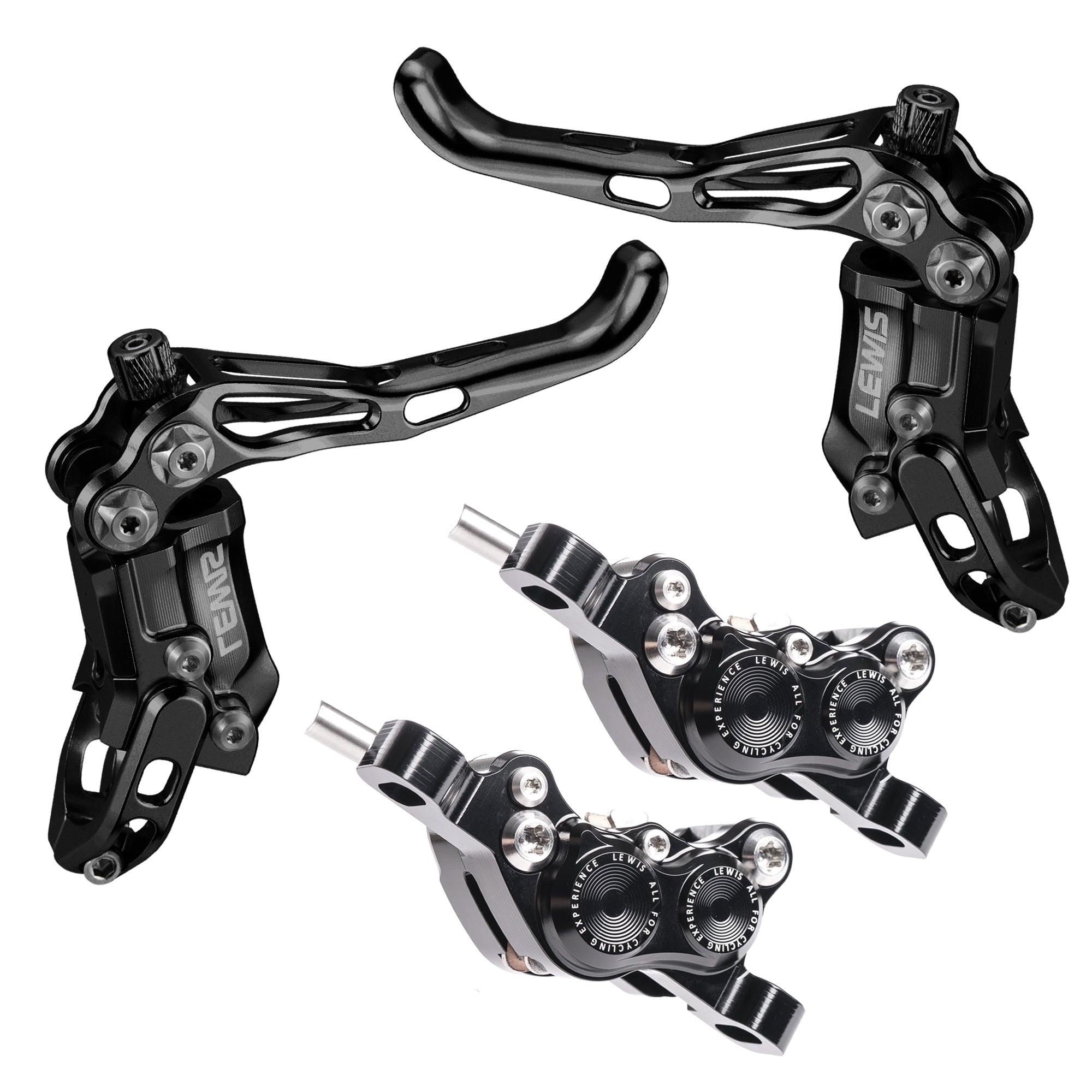 Lewis LV4 4 Piston Hydraulic Bicycle Disc Brake Kit