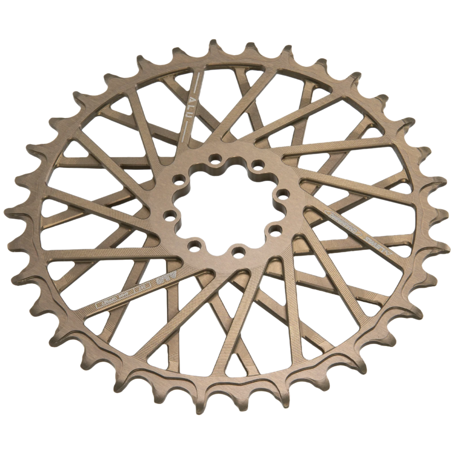 Metallic sprocket on a white background