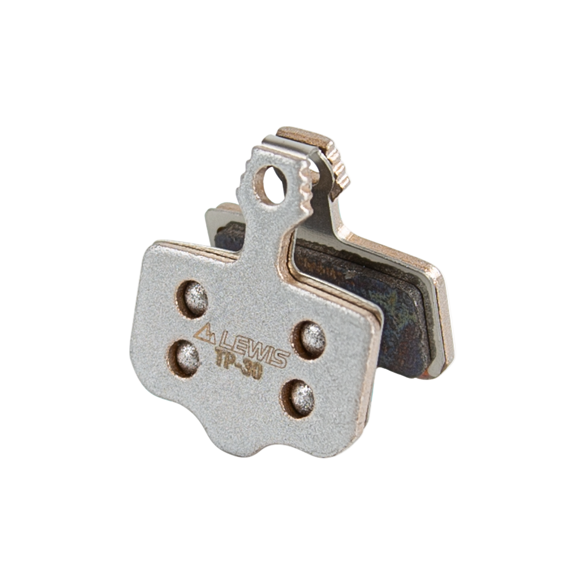 Bicycle brake pads with 'LEWIS' branding on a white background