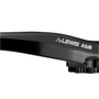 Black bicycle handlebar with 'LEWIS ALU' branding on a white background