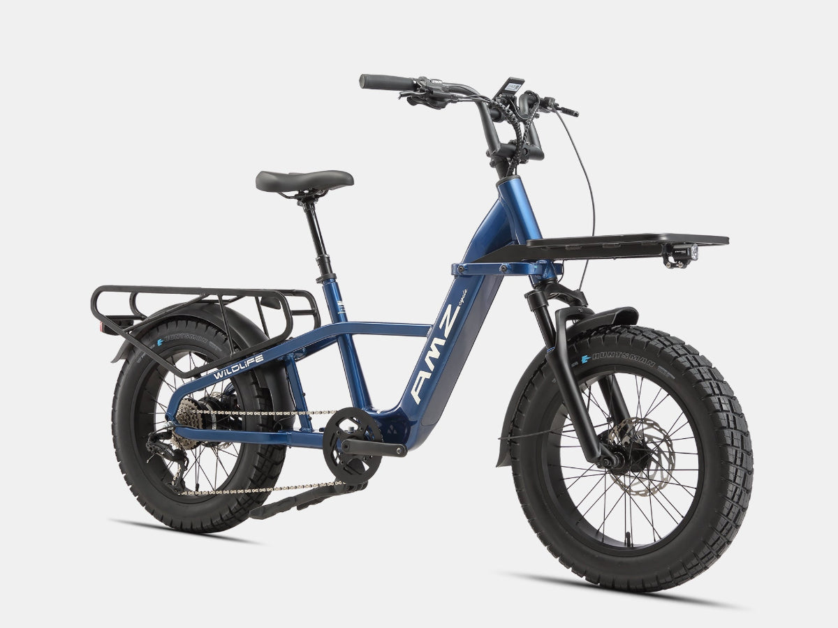 AMZcycle Wildlife Electric Cargo Bike - Starlit Navy Blue side view