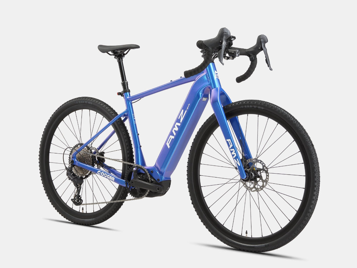 AMZcycle Cougar Electric Gravel Bike - Starlit Blue side view