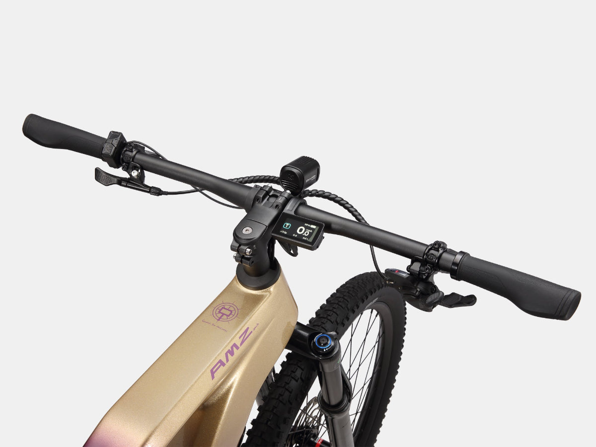 AMZcycle Paladin Electric XC Mountain Bike - Gloam Gold fork